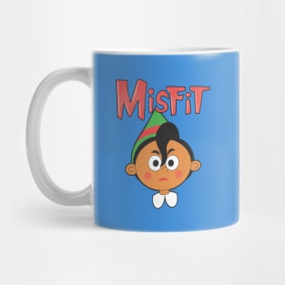 Misfit Elf 1 Red and Green Mug